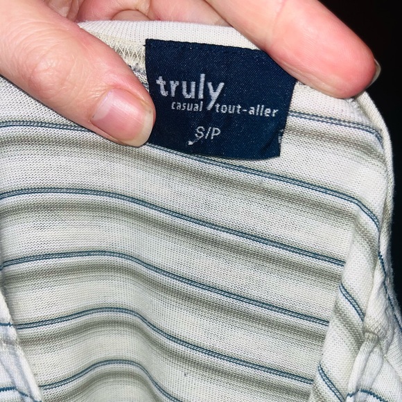 Beige and cream vintage striped T - Picture 5 of 9